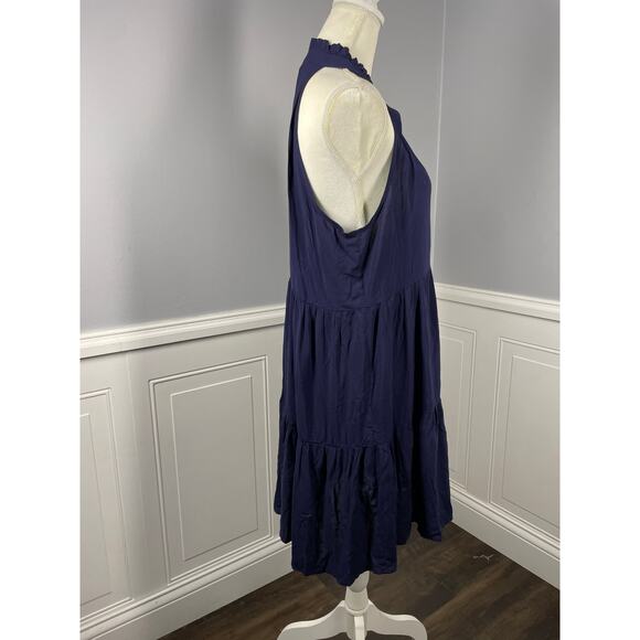 NWT, 1.State Beach, Medium, Navy Blue Dress, Relaxed Fit, Tiered, Lightweight - Picture 4 of 9